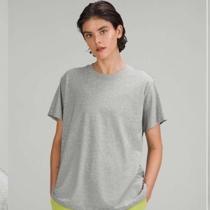 Lululemon All Yours Cotton T-Shirt Heathered Core Medium Grey - Size 2